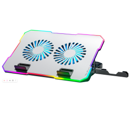 Охлаждающая подставка для ноутбука PANTEON CP-162 RGB Silver 9"-17", USB, 2 вентилятора