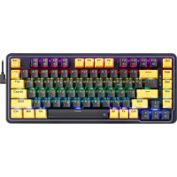 Клавиатура механическая Redragon Elf RU, RGB, фиолетовый/желтый