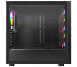 Корпус ATX без БП Montech XR Wood (B), ARGB, черный