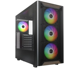 Корпус ATX без БП Montech XR Wood (B), ARGB, черный
