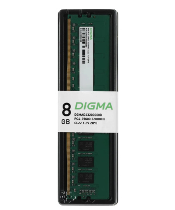 Модуль памяти DDR4 8Gb PC25600 3200MHz Digma DGMAD43200008D