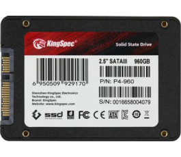 Накопитель SSD SATA 2,5" 960Gb Kingspec P4-960