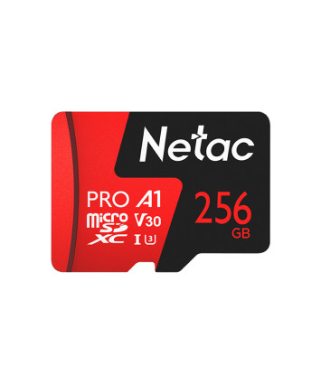 Карта памяти microSDXC Card UHS-I U1 256Gb Netac P500 +SD adapter (NT02P500PRO-256G-R)