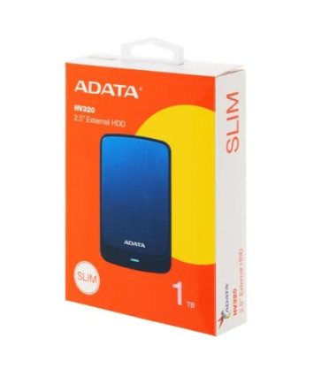Внешний накопитель HDD 1Tb A-Data HV320 USB 3.2 (AHV320-1TU31-CBL), синий