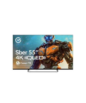Телевизор 55" Sber SDX 55UQ5236, 3840x2160, 4K Ultra HD, 60 Гц, Wi-Fi, Smart TV, СалютТВ, черный