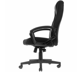 Кресло Бюрократ Zombie 9 черный/серый, искусст.кожа/ткань, крестовина пластик