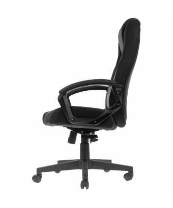 Кресло Бюрократ Zombie 9 черный/серый, искусст.кожа/ткань, крестовина пластик