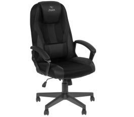 Кресло Бюрократ Zombie 9 черный/серый, искусст.кожа/ткань, крестовина пластик