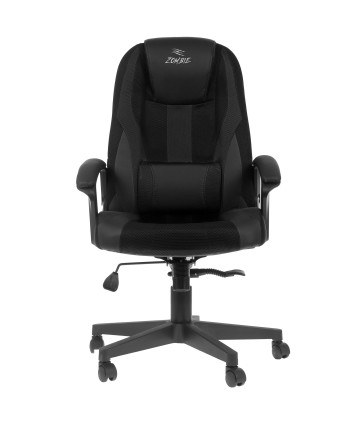 Кресло Бюрократ Zombie 9 черный/серый, искусст.кожа/ткань, крестовина пластик