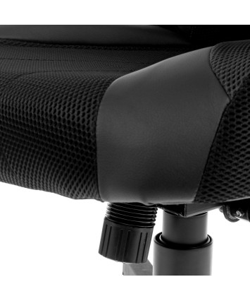 Кресло Бюрократ Zombie 9 черный/серый, искусст.кожа/ткань, крестовина пластик