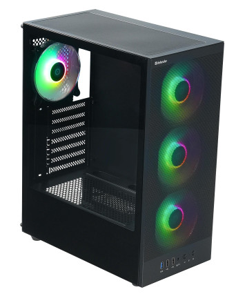 Корпус ATX без БП Defender RaptorX, черный (с кулерами) Корпус ATX без БП Defender RaptorX, черный (с кулерами)