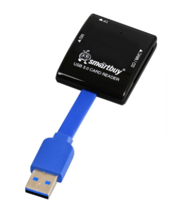 Картридер внешний Smartbuy 700, USB 3.0, черный