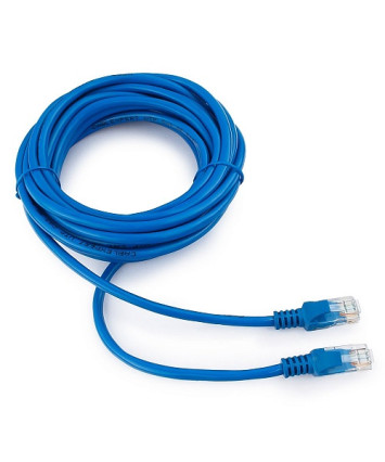 Патчкорд UTP Cablexpert PP12-5M/B кат.5e, 5м, литой, многожильный (синий)