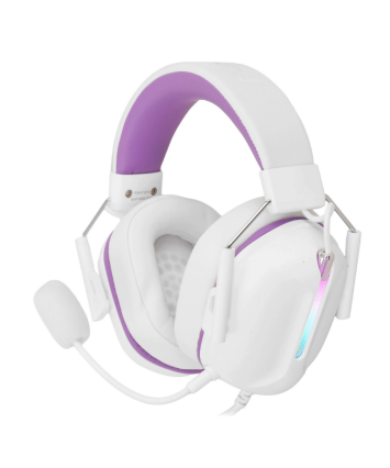 Гарнитура игровая PANTEON GHP-850 PRO, бело-фиолетовая