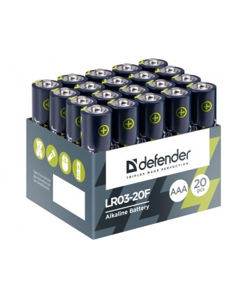 Батарейка Defender AAA LR03-20F 1,5V (20шт в упаковке)
