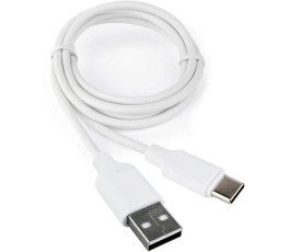 Кабель USB - Type-C Cablexpert CCP-USB2-AMCM-1M-RU-W, 3A, 36Вт, QC3.0, медь, 1м, белый
