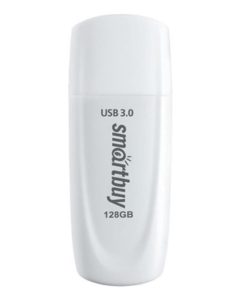 Флеш накопитель 128Gb USB 3.0 SmartBuy Scout White (SB128GB3SCW)