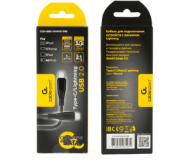 Кабель Type-C - Lightning Cablexpert CCB-USB2-CMAPO1-1MB, 1м, черный