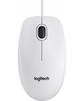 Мышь проводная Logitech B100 белая