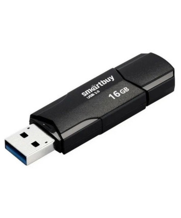 Флеш накопитель 16Gb USB 3.0 SmartBuy CLUE Black (SB16GBCLU-K3)