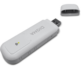 Модем 3G/4G Digma Dongle WiFi DW1960 USB Wi-Fi Firewall,  белый