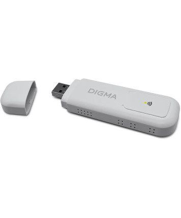 Модем 3G/4G Digma Dongle WiFi DW1960 USB Wi-Fi Firewall,  белый