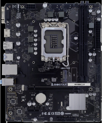 Материнская плата Socket 1700 Biostar H610MHC 2.0, DDR4