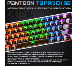 Клавиатура механическая Panteon T3  PRO CK BS USB, бел-чёрная