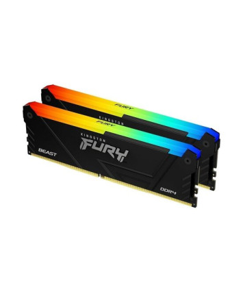 Комплект модулей памяти DDR4 2x8Gb PC4-25600 3200MHz Kingston Fury Beast RGB (KF432C16BB2AK2/16)