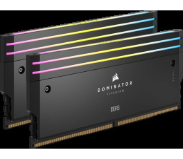 Комплект модулей памяти DDR5 2x32Gb Corsair Dominator Titanium RGB (CMP64GX5M2X6600C32)