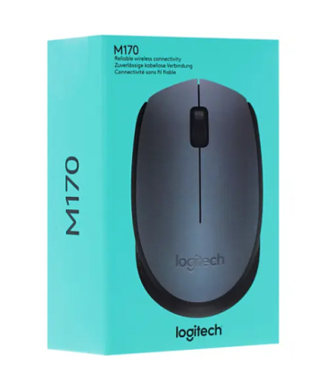 Мышь беспроводная Logitech M170 темно-серая