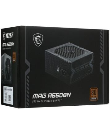 Блок питания 550W MSI MAG A550BN, 80+ Bronze