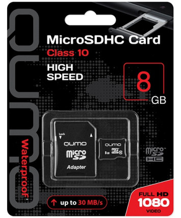 Карта памяти MicroSDHC 8Gb QUMO QM8GMICSDHC10 Class 10