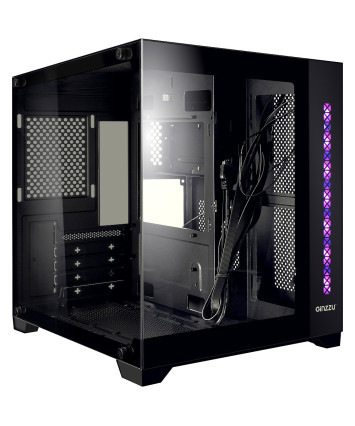 Корпус mATX кубик без БП Ginzzu V320 RGB