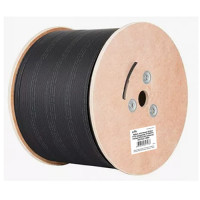 Кабель оптический с тросом 1000м DeTech TTH DROP, 1F*G657A1, 2*0.5мм FRP+LSZH оболочка, OD2*5мм