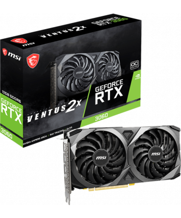 Видеокарта PCI-E 4.0 12Gb GeForce RTX 3060 MSI VENTUS 2X 12G