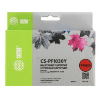 Картридж совместимый Cactus CS-PFI030Y для Canon imagePROGRAF TA-20/30 с чипом, 55мл, желтый
