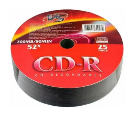 Оптический диск VS CD-R 80 52x Shrink/25 (1шт)