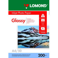 Фотобумага Lomond А4 Глянцевая (0102020) 200g/m 50л 210х297мм
