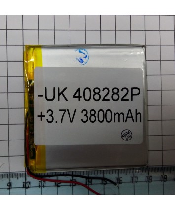 Батарея (аккумулятор) (Li-Pol 3.7В 3800мА·ч), (82*80*4 мм) UK 408282P