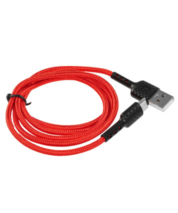Кабель USB - Type-C Defender F181, 1м, 2.4A, нейлон, красный