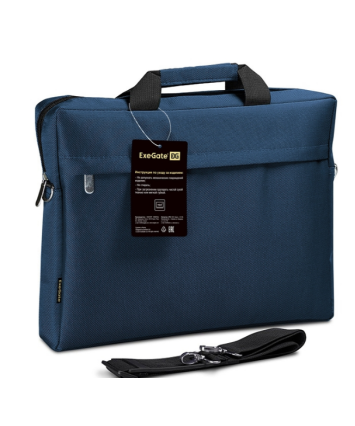 Сумка для ноутбука 15,6" ExeGate EX205137RUS Start S15 Deep Blue, темно-синяя