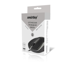 Мышь проводная Smartbuy ONE 329, USB, черный-серый