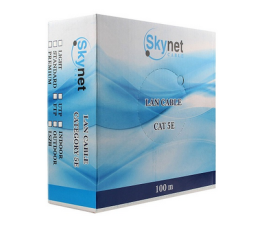 Кабель внутренний витая пара Бухта 100м SkyNet Premium UTP5e 4pr ( 0.51mm) медь CSP-UTP-4-CU/100