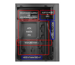 Корпус ATX без БП Ginzzu A410