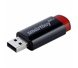 Флеш накопитель 64Gb USB 2.0 SmartBuy Click Black-Red (SB64GBCL-K)