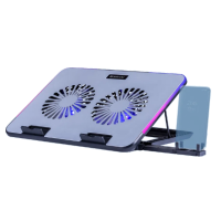 Охлаждающая подставка для ноутбука Defender NS-519 15.6", RGB, металл, 2 вентилятора