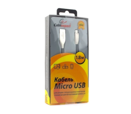 Кабель USB2.0 Cablexpert CC-G-mUSB01Bk-1.8M, AM/microB, серия Gold, 1.8м, черный, блистер