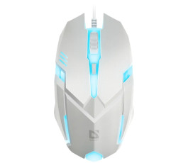 Мышь проводная Defender Cyber MB-560L, 7цветов, белый