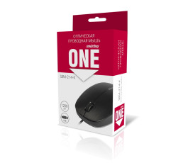 Мышь проводная Smartbuy ONE 214-K, USB, черный